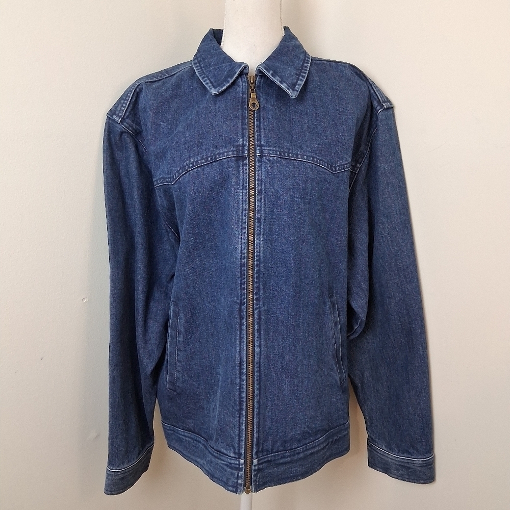 VTG Pendleton Aztec High Grade Western Wear Denim Jacket Size Large - Picture 2 of 10